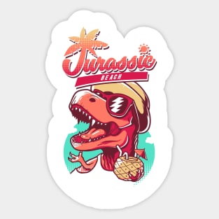 Jurassic Beach Sticker